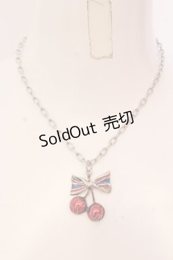 画像1: MILK / チェリーリボンネックレス  アカ×シルバー O-25-03-27-016-ML-AC-OW-ZT-K016
