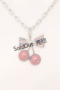 画像2: MILK / チェリーリボンネックレス  アカ×シルバー O-25-03-27-016-ML-AC-OW-ZT-K016