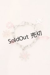 MILK / 雪の結晶ブレスレット  シルバー×ピンク系 O-25-03-27-020-ML-AC-IG-ZT-K016