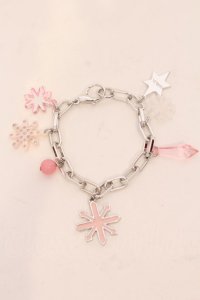 MILK / 雪の結晶ブレスレット  シルバー×ピンク系 O-25-03-27-020-ML-AC-IG-ZT-K016