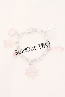 画像1: MILK / 雪の結晶ブレスレット  シルバー×ピンク系 O-25-03-27-020-ML-AC-IG-ZT-K016