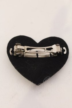 画像2: MILK / レザーハートバレッタ  クロ O-25-03-27-022-ML-AC-IG-ZT-K016