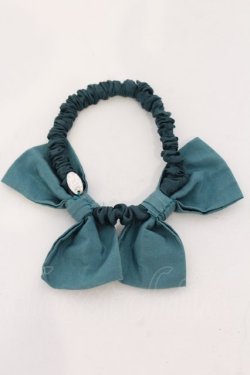 画像2: Jane Marple / Double Ribbons hair tie  グリーン O-25-03-27-031-JM-AC-OW-ZT-K016
