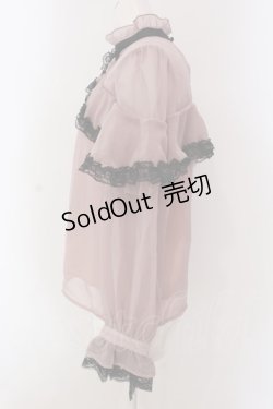 画像3: Rojita / シアーラッフル配色ブラウス  ピンク×クロ O-25-03-29-026-LO-BL-IG-OS