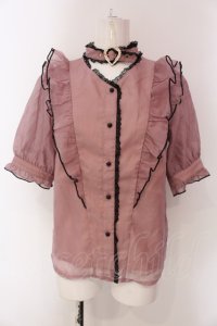 Rojita / ハートバックルシアーブラウス  ピンク O-25-03-29-027-LO-BL-IG-OS