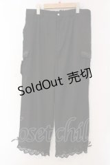 axes femme / ポケットデザインカーゴパンツ 3L クロ O-25-03-29-040-AX-PA-OW-OS