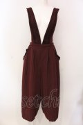 axes femme / レース使いサスパンツ M ワイン O-25-03-29-042-AX-PA-OW-ZT010