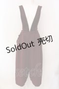 axes femme / レース使いサスパンツ M ワイン O-25-03-29-042-AX-PA-OW-ZT010