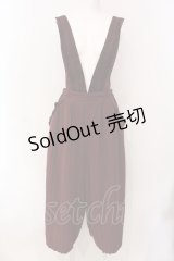 axes femme / レース使いサスパンツ M ワイン O-25-03-29-042-AX-PA-OW-ZT010