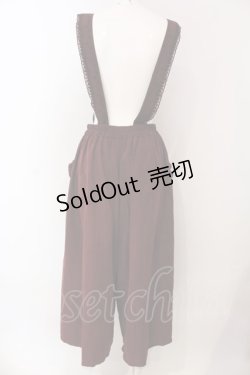 画像3: axes femme / レース使いサスパンツ M ワイン O-25-03-29-042-AX-PA-OW-ZT010