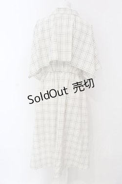 画像2: axes femme POETIQUE / イレヘムケープシャツ風ワンピース M キナリ O-25-03-29-044-AX-OP-OW-OS