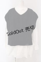 axes femme / ニットベストアンサンブル F シロ×コン O-25-03-29-045-AX-TO-OW-OS