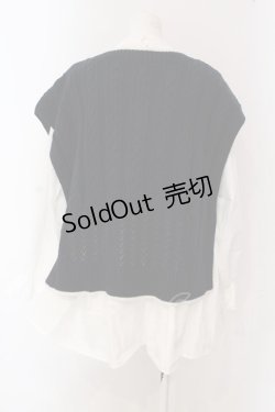 画像2: axes femme / ニットベストアンサンブル F シロ×コン O-25-03-29-045-AX-TO-OW-OS