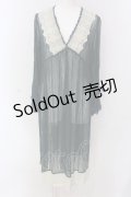 axes femme / リュクスレースガウン F グリーン O-25-03-29-046-AX-TO-OW-OS