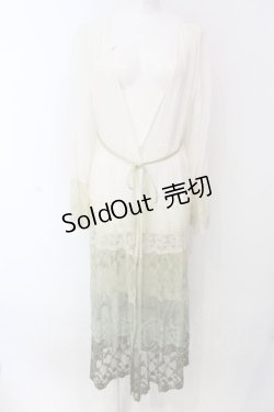 画像1: axes femme / グラデーションレースガウン M キナリ×グリーン O-25-03-29-048-AX-TO-OW-OS