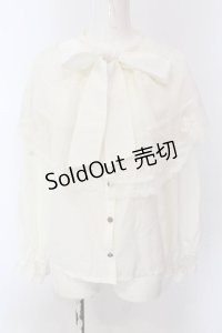 axes femme / ケープ×リボンタイブラウス F キナリ O-25-03-29-050-AX-BL-OW-OS