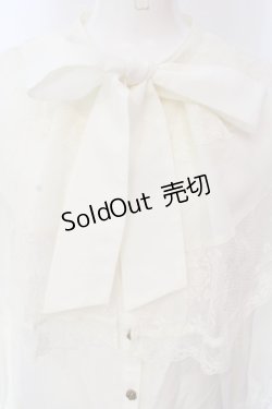 画像2: axes femme / ケープ×リボンタイブラウス F キナリ O-25-03-29-050-AX-BL-OW-OS