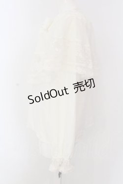 画像3: axes femme / ケープ×リボンタイブラウス F キナリ O-25-03-29-050-AX-BL-OW-OS