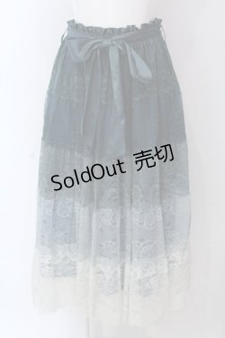 画像1: axes femme / グラデカラーレーススカート F グリーン O-25-03-29-052-AX-SK-OW-OS