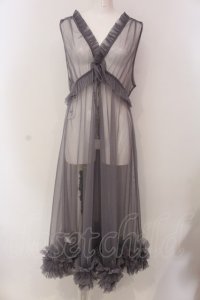 axes femme / レイヤード用チュールワンピース F グレー O-25-03-29-006-AX-OP-OW-OS