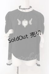 BACKSTAGE PASS / CAPUCINE　2WAY パフスリーブブラウス  クロ×シロ O-25-03-29-009-PU-TO-OW-OS