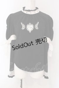BACKSTAGE PASS / CAPUCINE　2WAY パフスリーブブラウス  クロ×シロ O-25-03-29-009-PU-TO-OW-OS