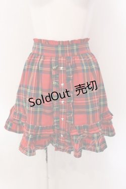 画像1: Jamieエーエヌケー / スタッズボタンギャザースカート M アカ O-25-03-29-011-CA-SK-OW-OS