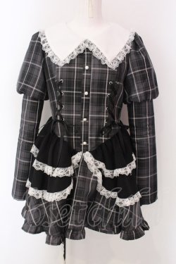 画像1: Jamieエーエヌケー / チェックコルセットコンビネゾン M グレー O-25-03-29-012-CA-OP-OW-OS