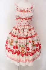 画像1: BABY,THE STARS SHINE BRIGHT / くみゃちゃんのCherry Strawberryジャンパースカート I  ピンク O-25-03-29-015-BA-OP-OW-OS (1)