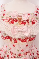 画像2: BABY,THE STARS SHINE BRIGHT / くみゃちゃんのCherry Strawberryジャンパースカート I  ピンク O-25-03-29-015-BA-OP-OW-OS (2)