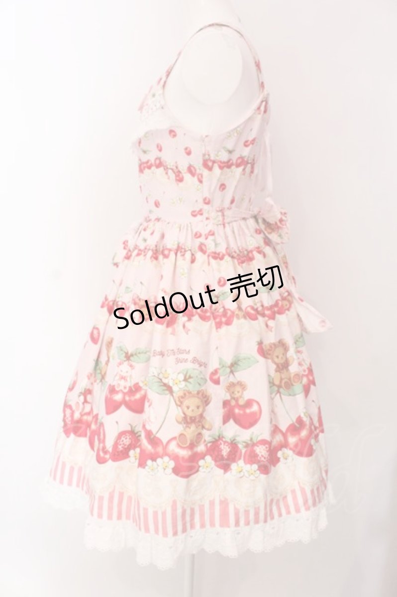 画像5: BABY,THE STARS SHINE BRIGHT / くみゃちゃんのCherry Strawberryジャンパースカート I  ピンク O-25-03-29-015-BA-OP-OW-OS (5)