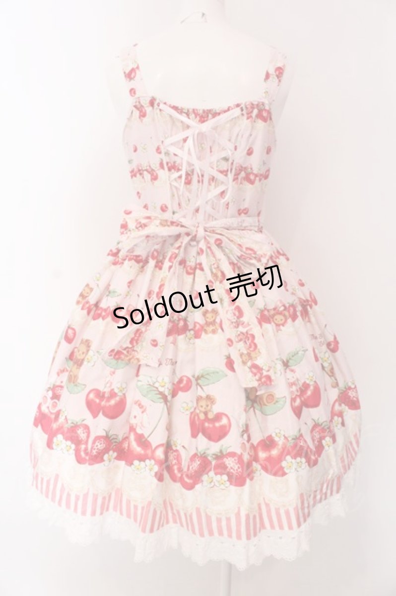 画像6: BABY,THE STARS SHINE BRIGHT / くみゃちゃんのCherry Strawberryジャンパースカート I  ピンク O-25-03-29-015-BA-OP-OW-OS (6)