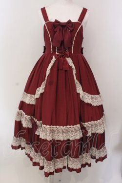 画像7: metamorphose / エリーケープ付きジャンパースカート  ワイン O-25-03-29-017-ME-OP-OW-OS