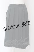 axes femme / ダブルプリーツスカート M グリーン O-25-03-29-020-AX-SK-OW-OS