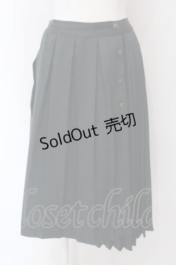画像1: axes femme / ダブルプリーツスカート M グリーン O-25-03-29-020-AX-SK-OW-OS