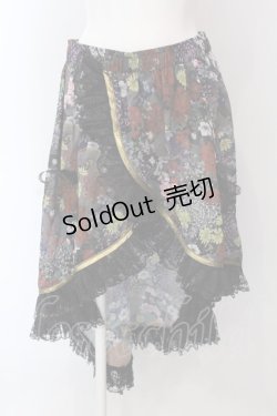 画像1: Qutie Frash / 2025プレミアムセット【華龍】リボンコルセット  ブラックｘマルチ O-25-03-29-023-QU-TO-YM-OS