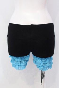 画像3: MARBLE / ラッセルレースペチパンツ  ブラック×サックス O-25-03-31-003-GO-PA-IG-ZI