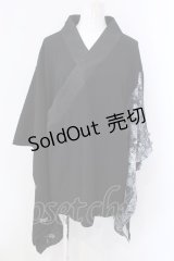 Qutie Frash / 2023年プレミアム 宵鶴着物チュニック  ブラック O-25-03-31-028-QU-TO-IG-OS