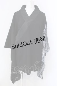 Qutie Frash / 2023年プレミアム 宵鶴着物チュニック  ブラック O-25-03-31-028-QU-TO-IG-OS