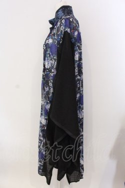 画像3: Qutie Frash / チャイナ着物ロングカーデ  ブルー O-25-03-31-031-QU-JA-IG-OS