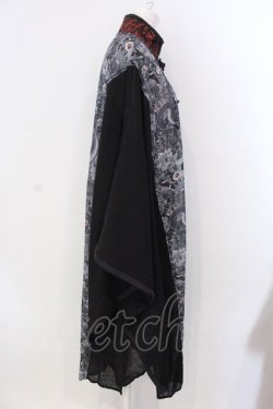画像3: Qutie Frash / チャイナ着物ロングカーデ  レッド×ブラック O-25-03-31-032-QU-JA-IG-OS