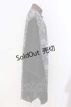 画像3: Qutie Frash / チャイナ着物ロングカーデ  レッド×ブラック O-25-03-31-032-QU-JA-IG-OS