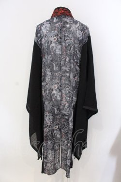 画像4: Qutie Frash / チャイナ着物ロングカーデ  レッド×ブラック O-25-03-31-032-QU-JA-IG-OS