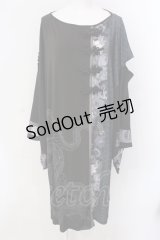 Qutie Frash / 着物袖ロングカットソー  ブラック O-25-03-31-034-QU-TO-IG-OS