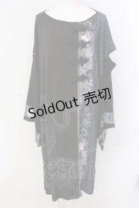 Qutie Frash / 着物袖ロングカットソー  ブラック O-25-03-31-034-QU-TO-IG-OS