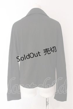 画像4: ROMANTIC NEUROSIS / Wライダースジャケット（ジャージ）  ブラック×ホワイト O-25-03-31-046-PU-JA-IG-OS