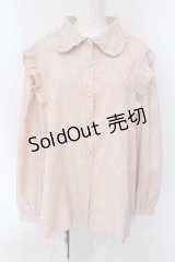Taberuno Sky / 初めてのデートで着るジャガードブラウス ワンサイズ（3L-5L相当） ピンク O-25-03-31-048-LO-OP-IG-OS