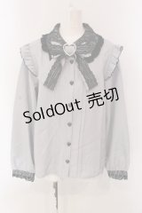 DearMyLoveWhip / レース重ねハートリボンフリルブラウス 4L ブルー O-25-03-31-049-LO-BL-IG-OS