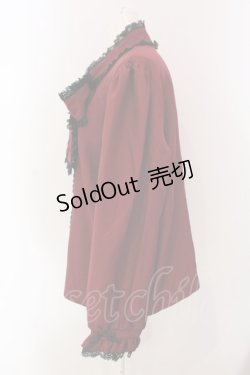 画像3: DearMyLoveWhip / レースフリルたっぷり上品ボウタイリボンブラウス 4L ボルドー O-25-03-31-050-LO-BL-IG-OS