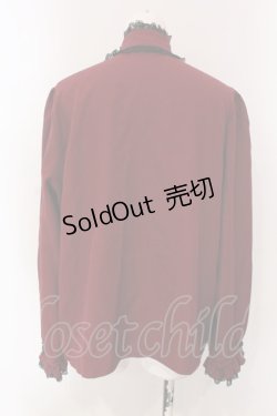 画像4: DearMyLoveWhip / レースフリルたっぷり上品ボウタイリボンブラウス 4L ボルドー O-25-03-31-050-LO-BL-IG-OS